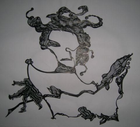 .. un ami extra-terrestre violoniste!... - Dessin - Patchoulienne .. un ami extra-terrestre violoniste!... - Dessin - Patchoulienne