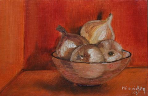 Oignons oranges - Peinture - Marie-Christine Meicher
