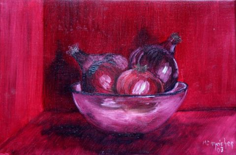 Oignons rouges - Peinture - Marie-Christine Meicher