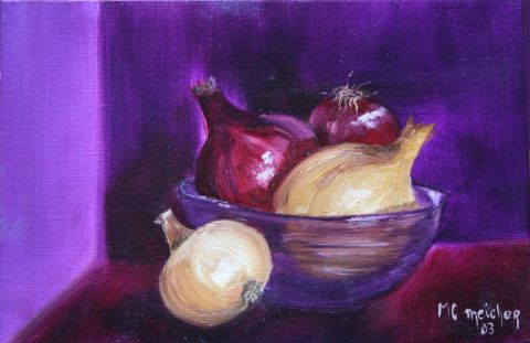 Ognons violets - Peinture - Marie-Christine Meicher