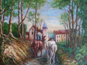 Peinture de casc art: chemin rural vaudeurs 89