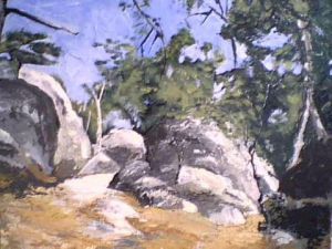 Voir le détail de cette oeuvre: sentier en forêt de Fontainebleau