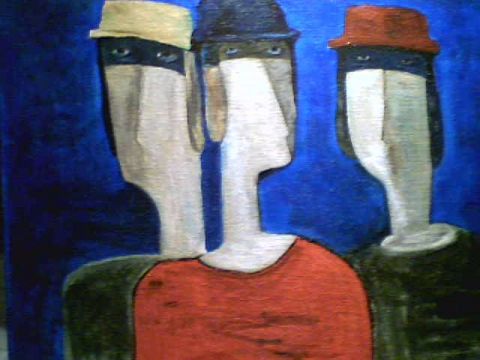 L'artiste marc Maillard - three faces