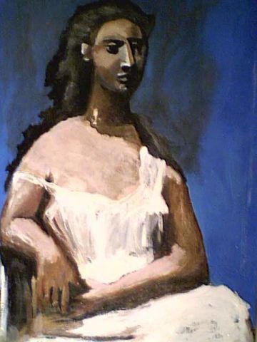 L'artiste marc Maillard - femme assise