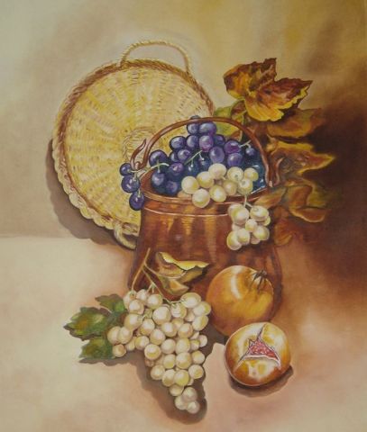 Corbeille de fruits - Peinture - Arlette BONIDAN