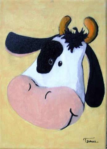 vache - Peinture - Tiffany BAHRI