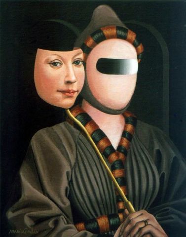 Le Masque des illusions - Peinture - Mario Cardin
