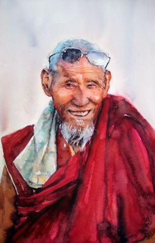 L'artiste yoozo - Un moine Tibétain