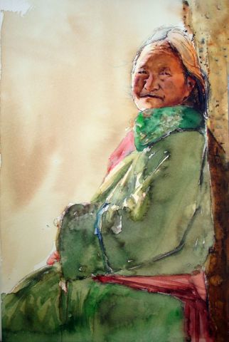 L'artiste yoozo - pèlerine Tibétaine