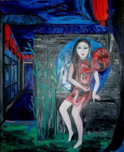 Peinture de Flocy Abguillerm: Nuit de Chine