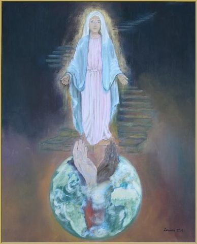 Sainte Marie sauvez-nous - Peinture - Louisa TA