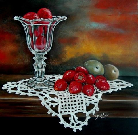 La coupe de fraises - Peinture - Bellefroid Danielle