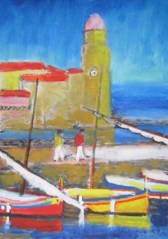 Les barques de Collioure - Peinture - Le peintre