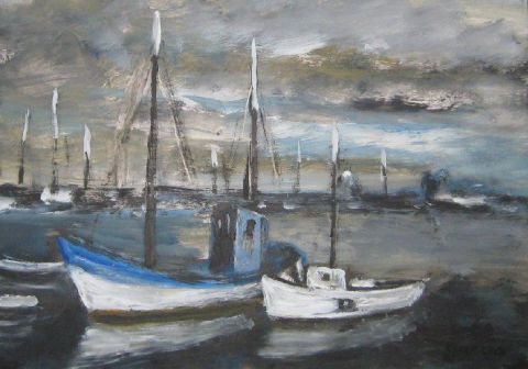 Les deux bateaux - Peinture - Le peintre