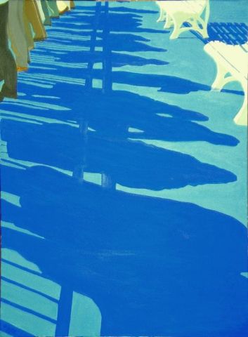 L'artiste Paule Brajkovic - bleu ombre 1