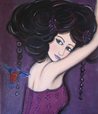 Miss Colibri - Peinture - nomy