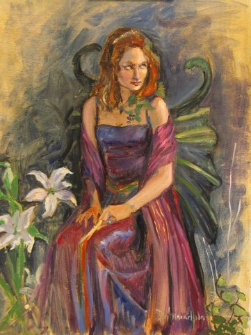 La fée - Peinture - Dominique Amendola La fée - Peinture - Dominique Amendola