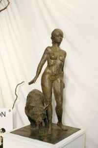 Sculpture de Veronique Kalitventzeff: Louves ou protection mutuelle