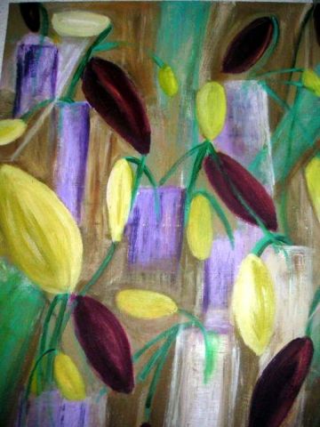 tulipes en folie - Peinture - sandrine errera