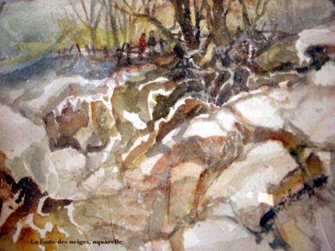 Fonte des neiges - Peinture - Pikazza