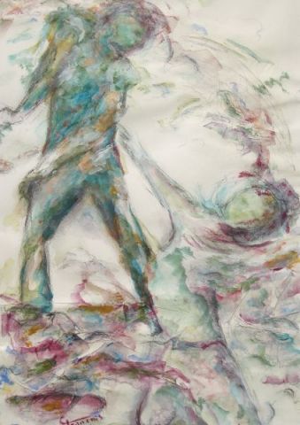 Couple Dansant - Peinture - christineF Couple Dansant - Peinture - christineF