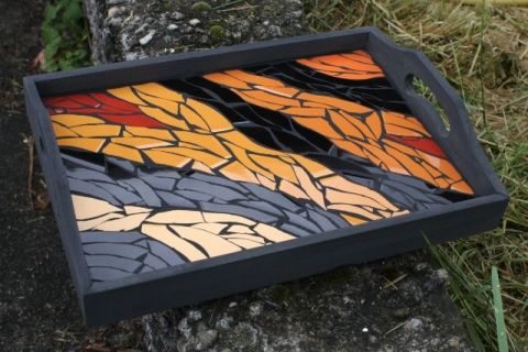 Plateau zèbré - Mosaique - blandine Plateau zèbré - Mosaique - blandine