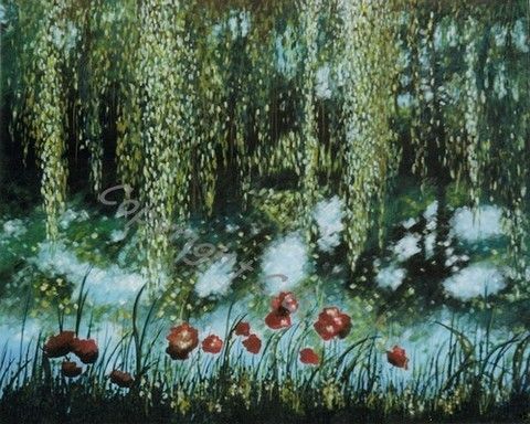 L'artiste Claire ESTEBAN - Paysage aux coquelicots