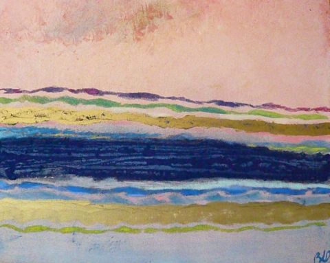 mer clame, soir - Peinture - BLD
