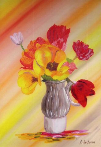 Bouquet de tulipes - Peinture - BRUNO AUDOUIN