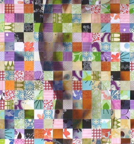 Femme carré 4 - Collage - No