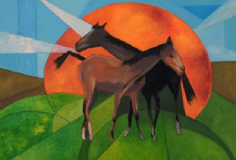 L'artiste jacky rouget - Les chevaux