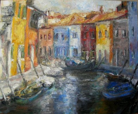 Petit canal - Peinture - Steliana M Jumin