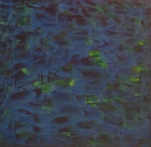 Voir cette oeuvre de Nicole Lelievre: reflets bleue-série bleue 3