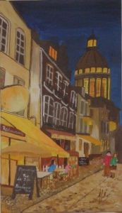 Peinture de Anne LE ROY: Rue de Lille à Boulogne sur mer