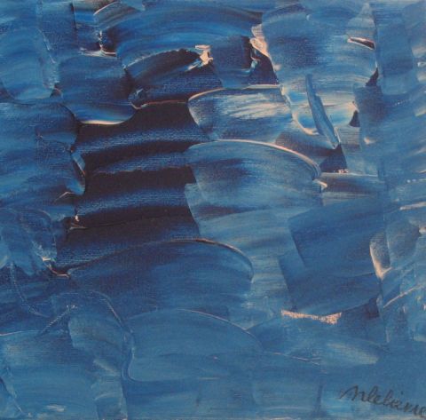 Mystère- série bleue 1 - Peinture - Nicole Lelievre