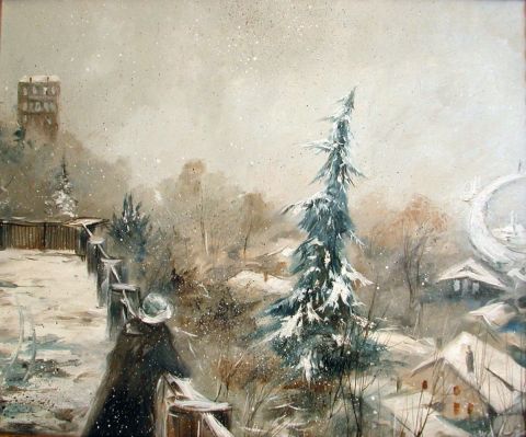 L'artiste larissaart - Thonon sous la neige.