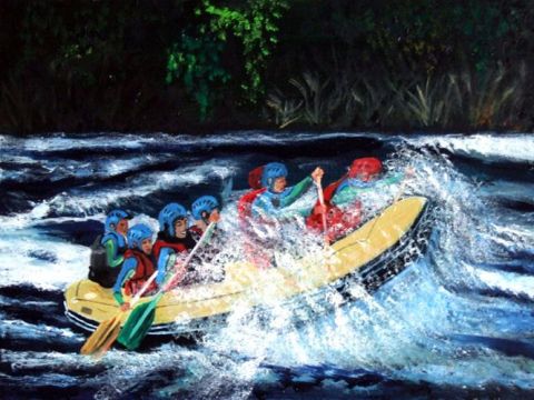 L'artiste Parraud - Pays Basque- Rafting sur la Nive