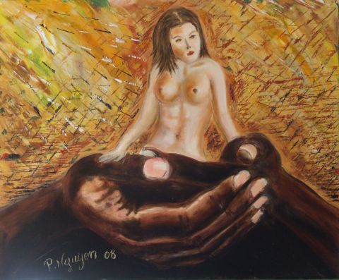 L'artiste patrick nguyen - les  mains  de  dieu
