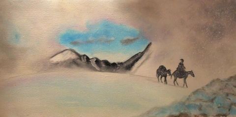 le  cavalier solitaire - Peinture - patrick nguyen