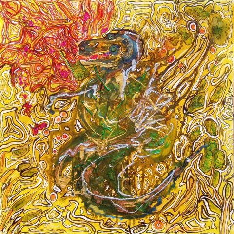 LA LEGENDE DU DRAGON DE FEU - Peinture - OD' ILE LA LEGENDE DU DRAGON DE FEU - Peinture - OD' ILE