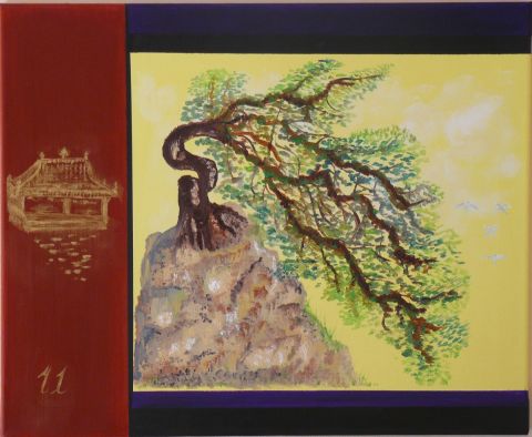 Le Tibet - Peinture - Muriel Leveque