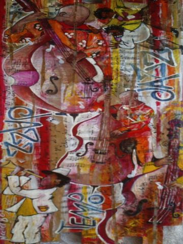 JAZZ,JAZZ - Peinture - nicoletta b JAZZ,JAZZ - Peinture - nicoletta b