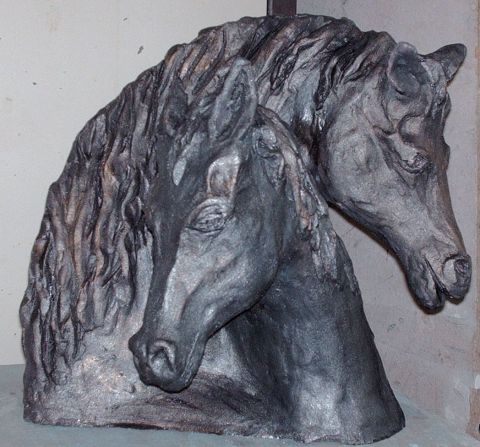 têtes - Sculpture - nelly ARCHONDOULIS 