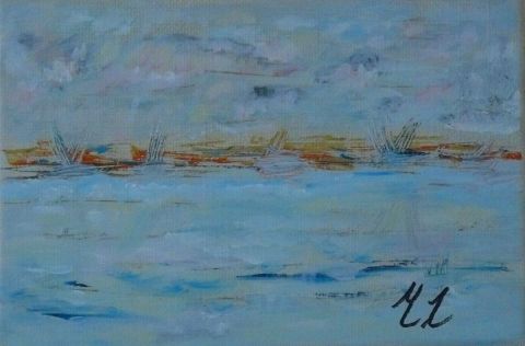 Entre ciel et mer - Peinture - Muriel Leveque