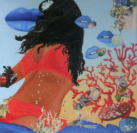 corail - Peinture - francoise ader