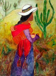 Peinture de Paoli: La mère colombienne