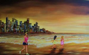 Voir cette oeuvre de Amilcar: footing sur la plage