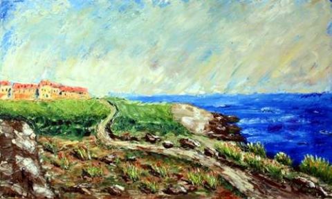 Carro vue du couchant - Peinture - Pierre MARTIN Carro vue du couchant - Peinture - Pierre MARTIN