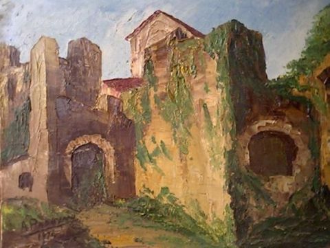L'artiste Aurelio Padovani - ruines de costa