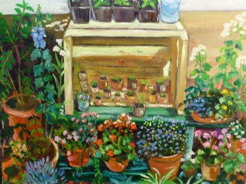 L'artiste gibilaro cathy - terrasse en fleurs